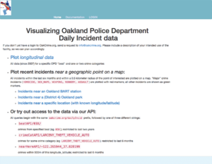 screenshot of OakCrime